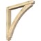 Ekena Millwork Thorton Arts and Crafts Rough Sawn Bracket w/ Offset Brace, Douglas Fir, 6"W x 48"D x 48"H BKT0604X48X48THR03RDF - alternate 1